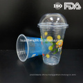 Hot Sale Cheap Plastic Clear 17oz Disposable Cup with Lid Plastic